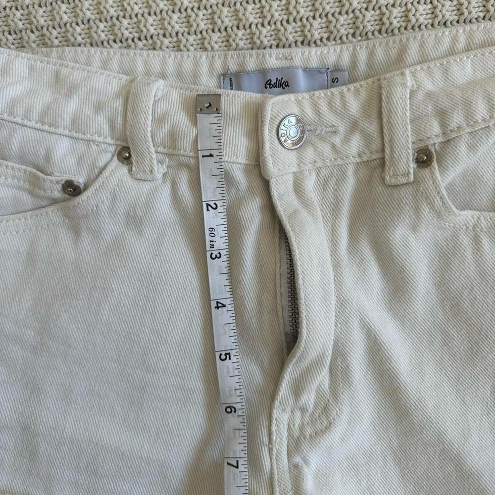 White Frayed Hem Women’s Sun & Moon Shorts - Picture 8 of 8